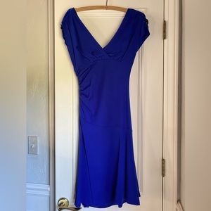 Diane Von Furstenberg electric blue wool dress. New with tags. Size 2.